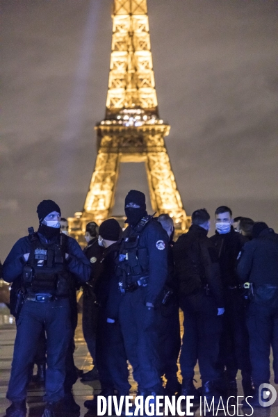 Manifestation spontanée de policiers 11122020