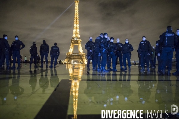 Manifestation spontanée de policiers 11122020