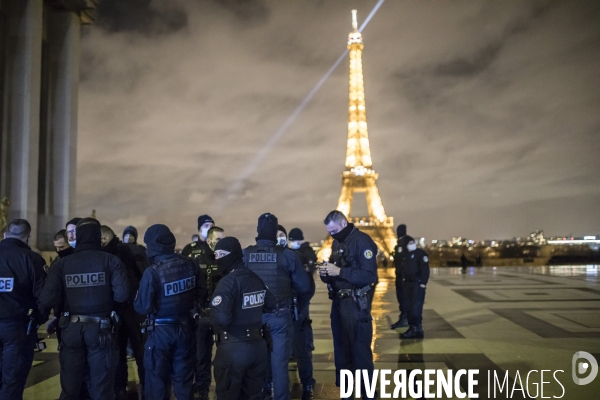 Manifestation spontanée de policiers 11122020