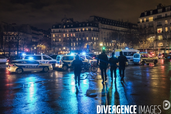 Manifestation spontanée de policiers 11122020