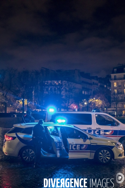 Manifestation spontanée de policiers 11122020