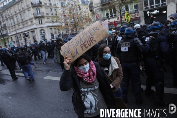 Paris, manifestation contre la loi sécurité globale