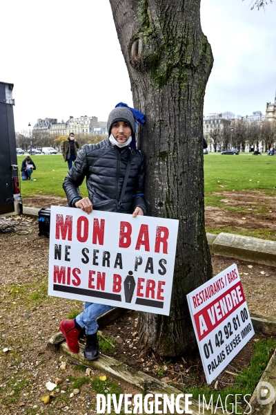 Manifestation des restaurateurs et evenementiels aux Invalides
