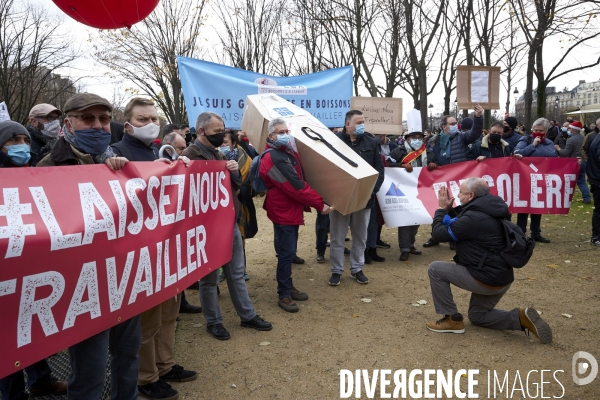 Manifestation des restaurateurs et evenementiels aux Invalides