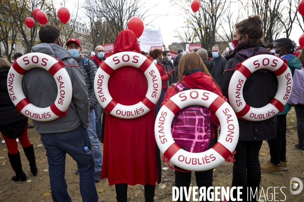 Manifestation des restaurateurs et evenementiels aux Invalides