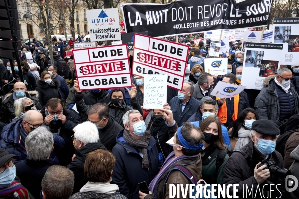 Manifestation des restaurateurs et evenementiels aux Invalides