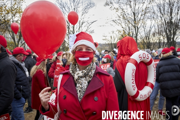 Manifestation des restaurateurs et evenementiels aux Invalides