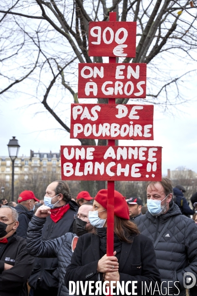 Manifestation des restaurateurs et evenementiels aux Invalides