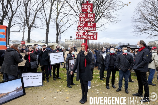 Manifestation des restaurateurs et evenementiels aux Invalides