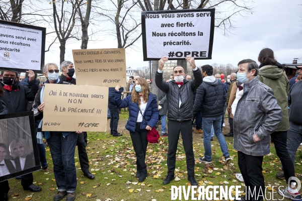 Manifestation des restaurateurs et evenementiels aux Invalides