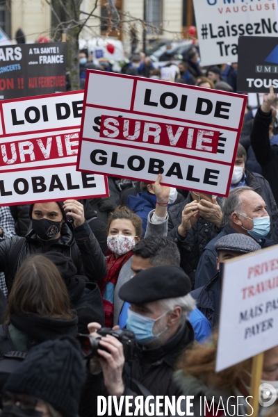 Manifestation des restaurateurs et evenementiels aux Invalides