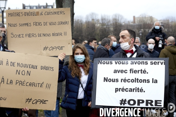 Manifestation des restaurateurs et evenementiels aux Invalides