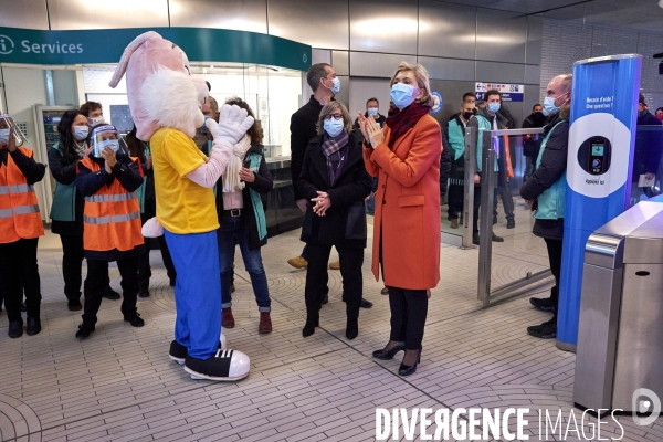 Inauguration station Mairie de Saint Ouen  metro ligne 14
