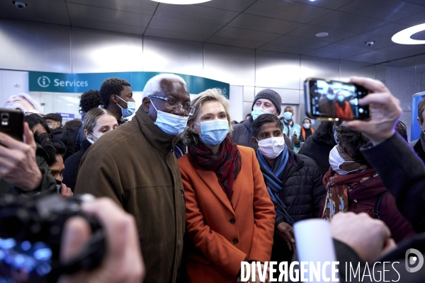 Inauguration station Mairie de Saint Ouen  metro ligne 14