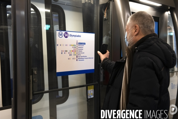 Prolongement ligne 14, ouverture sation Pont Cardinet dans le 17eme arrondissement.