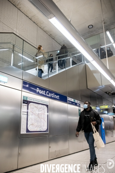 Prolongement ligne 14, ouverture sation Pont Cardinet dans le 17eme arrondissement.