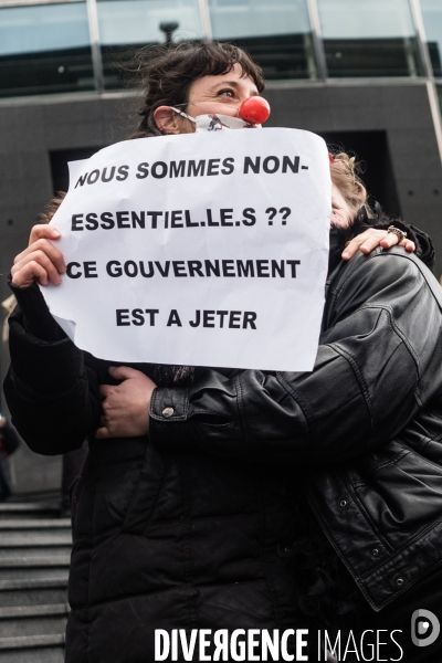 Rassemblement contre la fermeture prolongée des lieux de culture