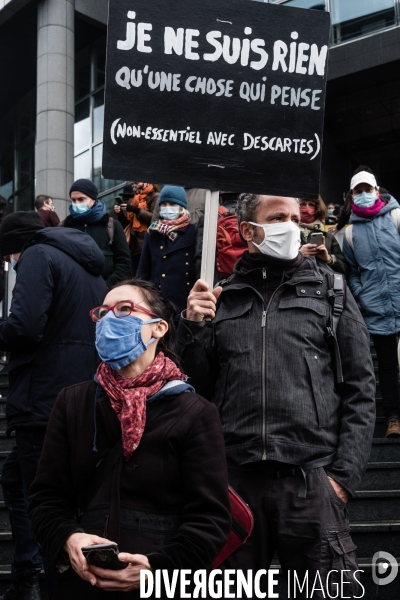 Rassemblement contre la fermeture prolongée des lieux de culture