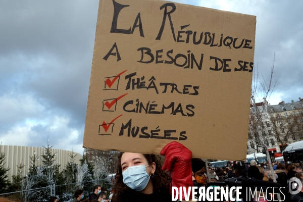 Rassemblement pour la culture place de la Bastille