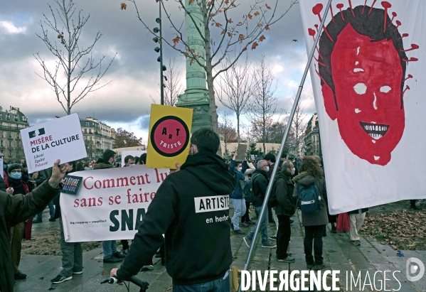 Rassemblement pour la culture place de la Bastille