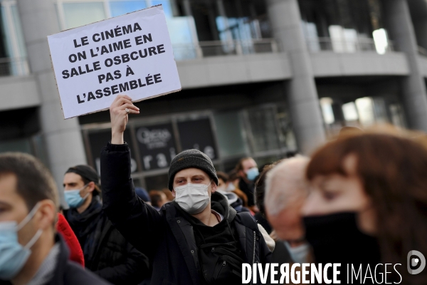 Manifestation du monde de la culture et du spectacle contre la fermeture prolongée des lieux de culture