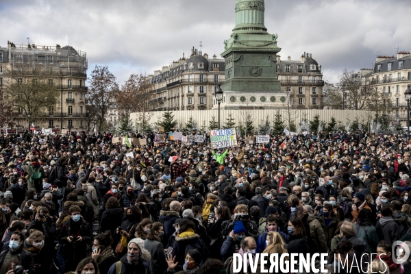 Manifestation contre la fermeture prolongée des lieux de culture 15122020