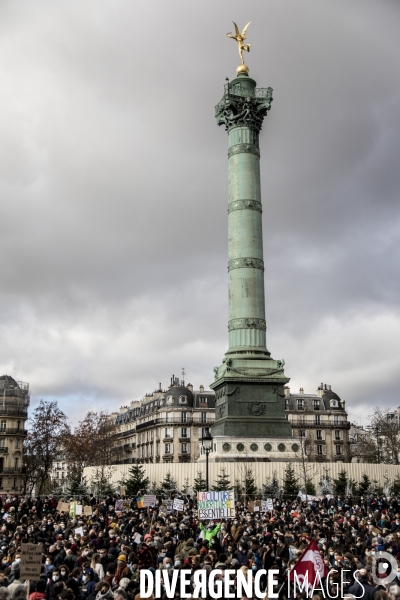 Manifestation contre la fermeture prolongée des lieux de culture 15122020