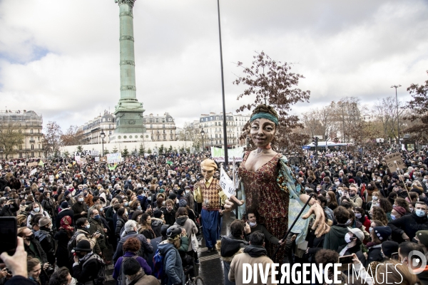 Manifestation contre la fermeture prolongée des lieux de culture 15122020