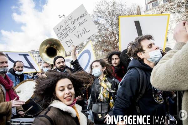 Manifestation contre la fermeture prolongée des lieux de culture 15122020