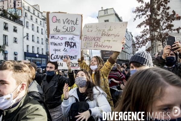 Manifestation contre la fermeture prolongée des lieux de culture 15122020