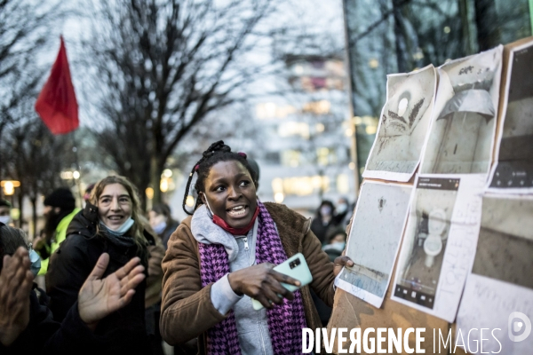 Manifestation de sans-papiers pour réclamer leur régularisation 18122020