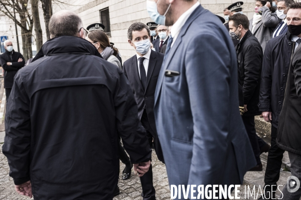 Déplacement de Gerald Darmanin au commissariat de Massy