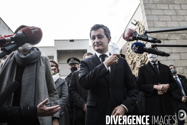 Déplacement de Gerald Darmanin au commissariat de Massy