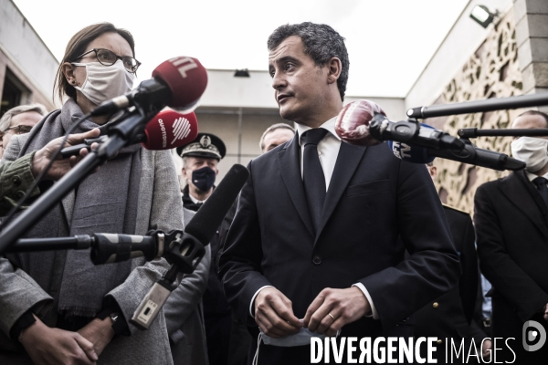 Déplacement de Gerald Darmanin au commissariat de Massy