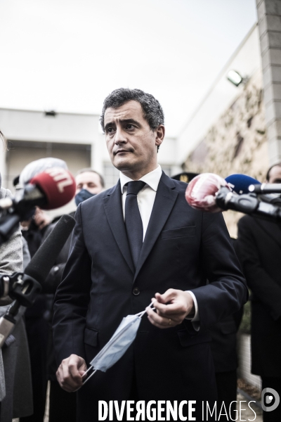 Déplacement de Gerald Darmanin au commissariat de Massy