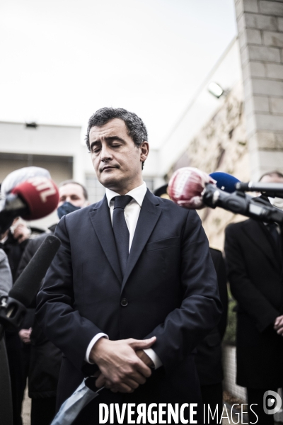 Déplacement de Gerald Darmanin au commissariat de Massy