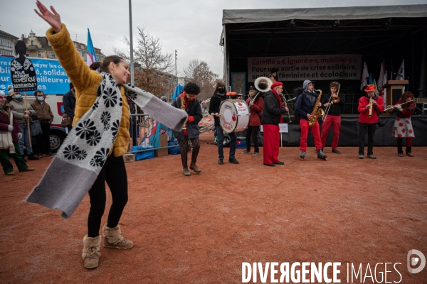 Genève - Manifestation - Pour une sortie de crise solidaire, sociale, culturelle, féministe et écologique