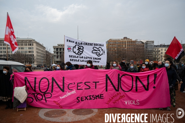 Genève - Manifestation - Pour une sortie de crise solidaire, sociale, culturelle, féministe et écologique