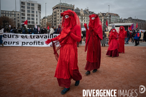 Genève - Manifestation - Pour une sortie de crise solidaire, sociale, culturelle, féministe et écologique