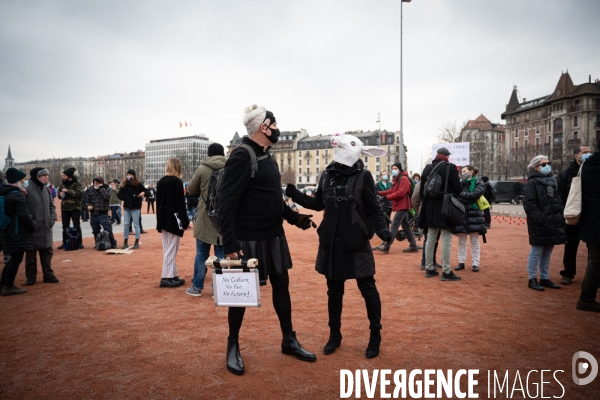 Genève - Manifestation - Pour une sortie de crise solidaire, sociale, culturelle, féministe et écologique