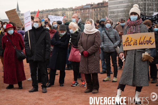 Genève - Manifestation - Pour une sortie de crise solidaire, sociale, culturelle, féministe et écologique