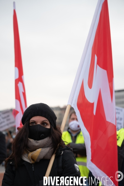 Genève - Manifestation - Pour une sortie de crise solidaire, sociale, culturelle, féministe et écologique