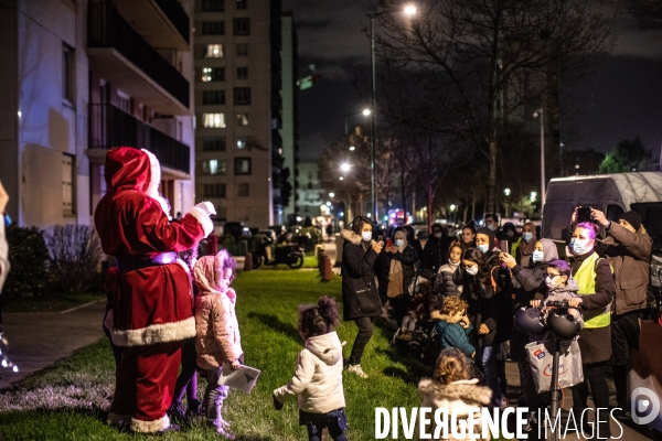 Tournée du Père Noël en Banlieue