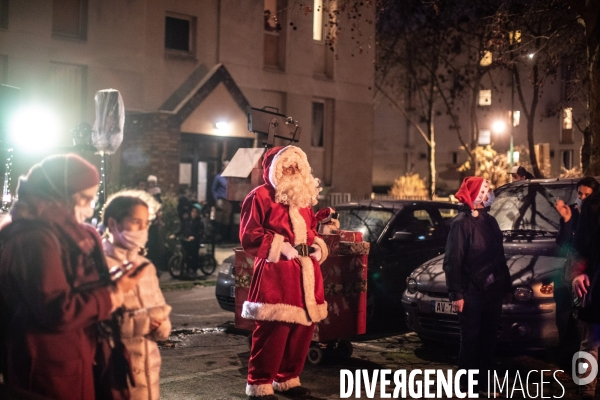 Tournée du Père Noël en Banlieue