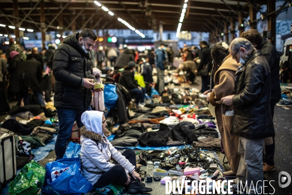 Marché de Noël des Biffins à Montreuil.