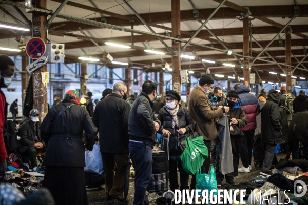 Marché de Noël des Biffins à Montreuil.