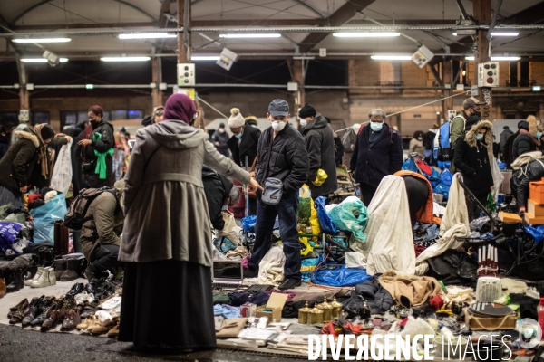 Marché de Noël des Biffins à Montreuil.