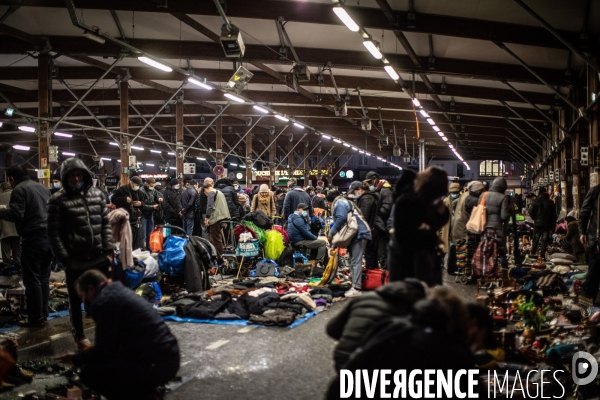 Marché de Noël des Biffins à Montreuil.