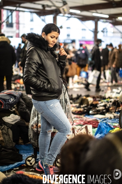 Marché de Noël des Biffins à Montreuil.