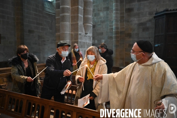 Messe de Noël à l Abbaye d Aubazine.